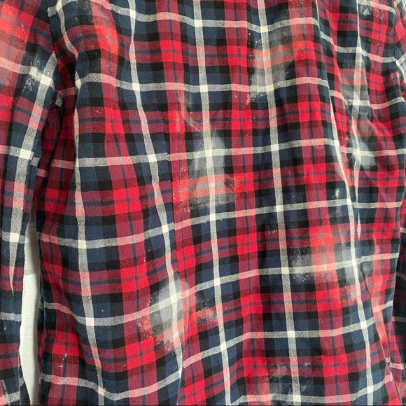 SWS | Distressed Red Plaid Button Up - Picture 8 of 12